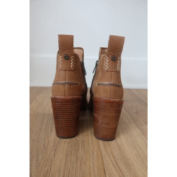 UGG Pixley Boots Stacked Block Heel Leather Booties Women's 7 1095057 - Picture 4 of 8